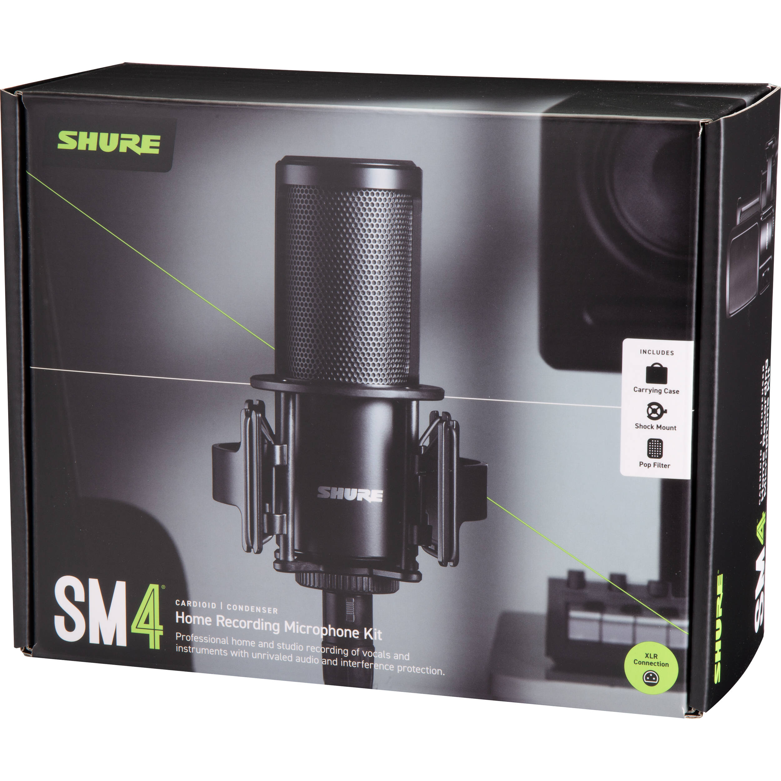 Shure SM4-K black microphone with hard mount for fixed installation — view 5