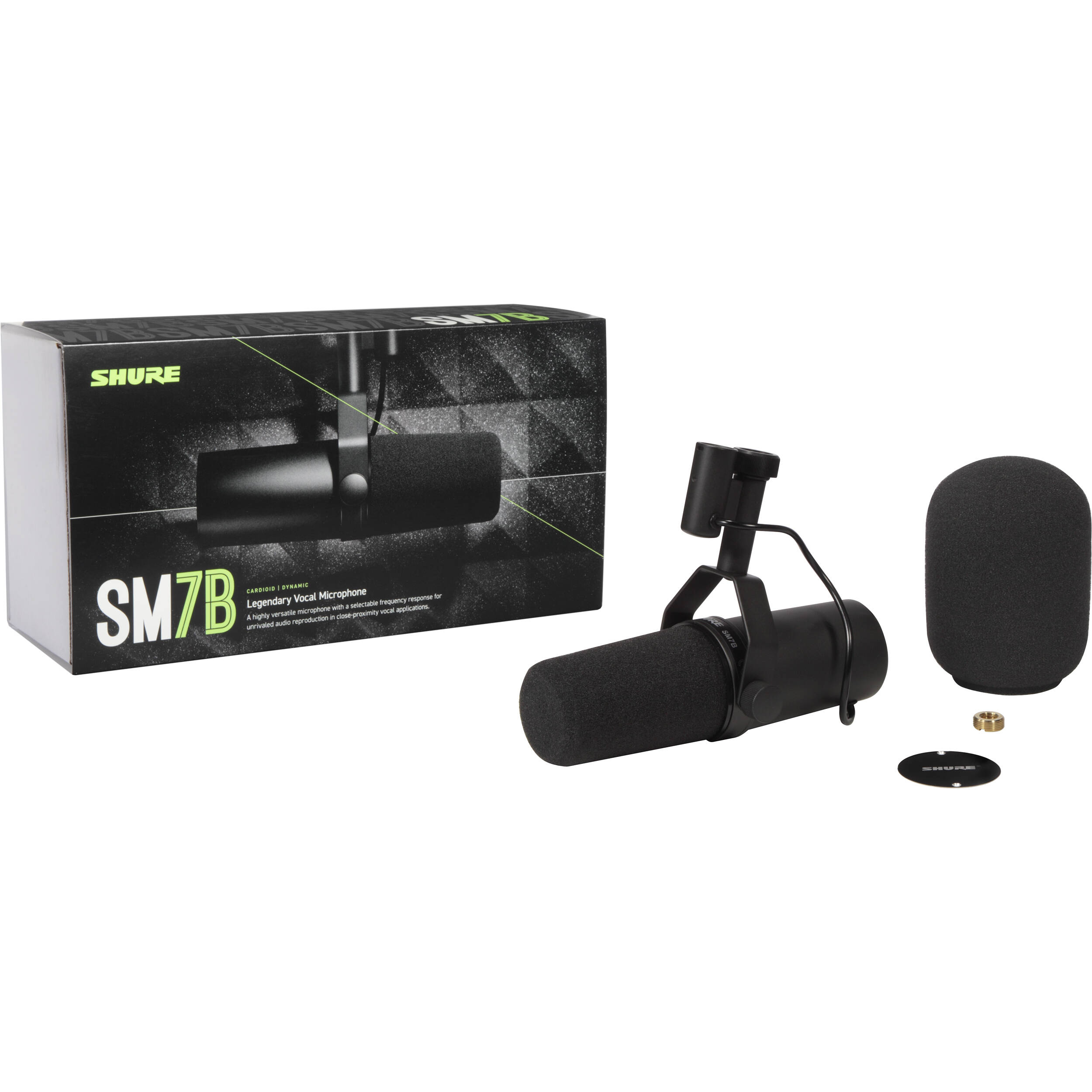 Shure SM7B dynamic vocal microphone with cardioid pattern and XLR connection for broadcast and podcasting — view 16