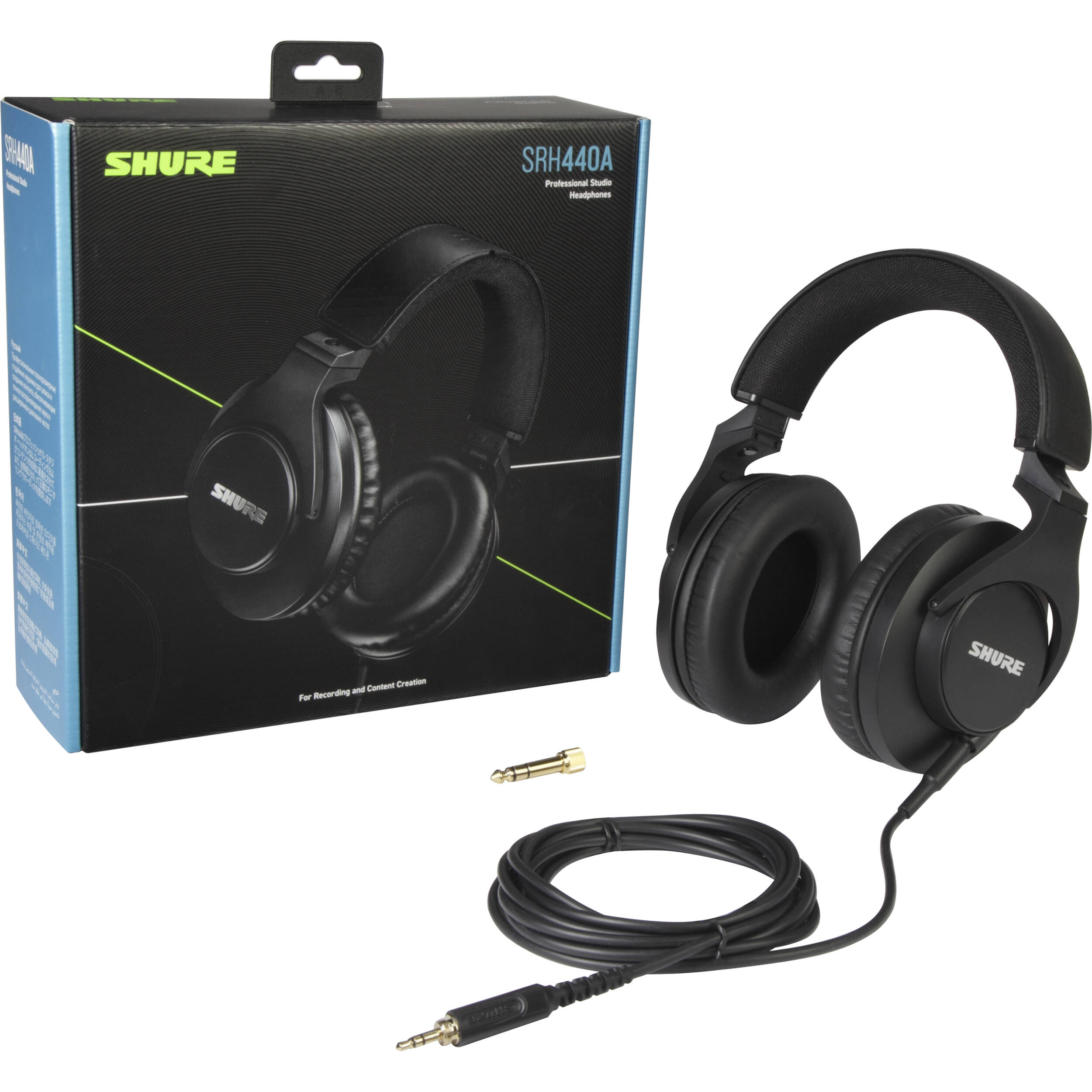 Shure SRH440A closed-back studio headphones with 40 mm neodymium drivers, over-ear design — view 6