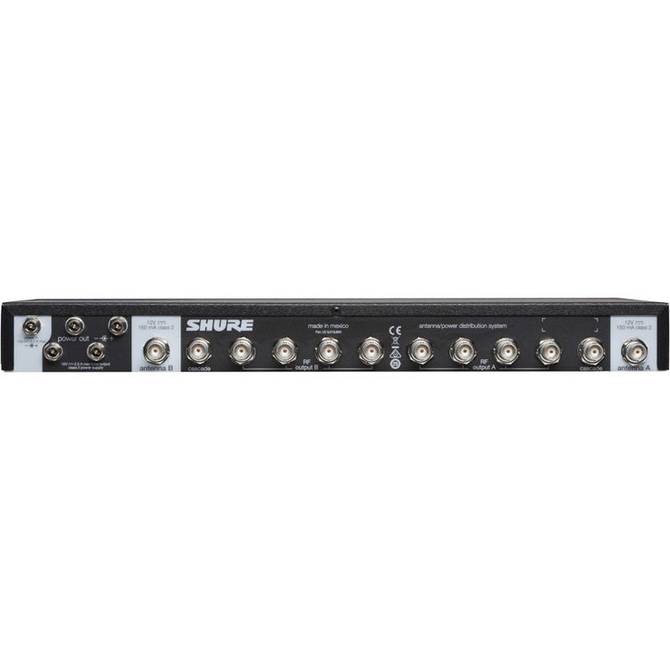 Shure UA844+SWB five-way active antenna splitter and power distribution system for wireless receivers — view 2