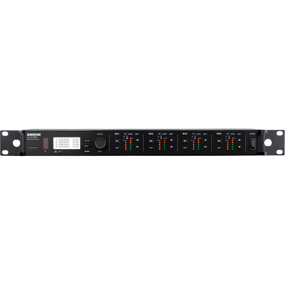 Shure ULXD4Q=-G57 Quad Wireless Receiver | Pro Audio, Rack Mount