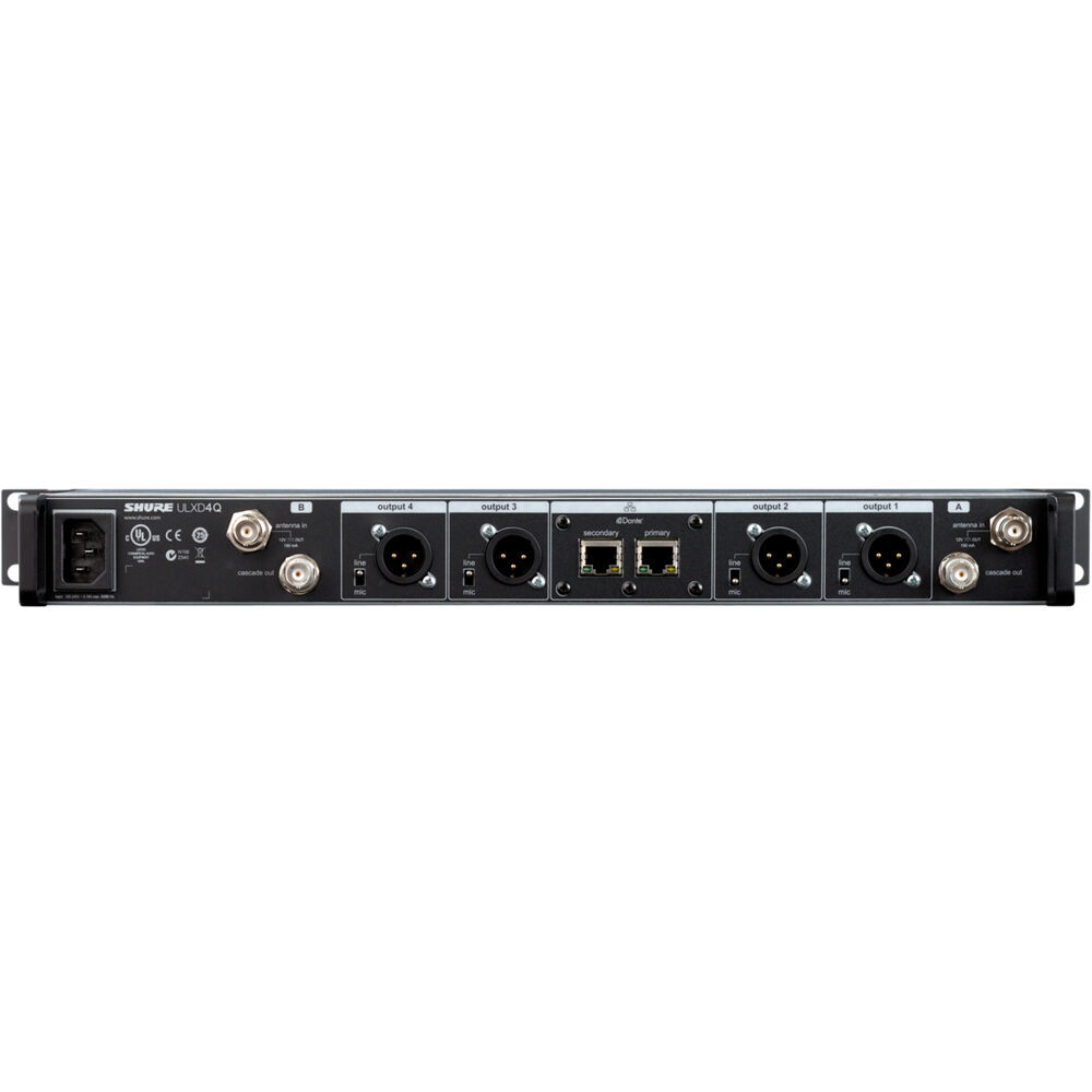 Shure ULXD4QGV=-G57 quad wireless receiver for ULX-D systems — view 2