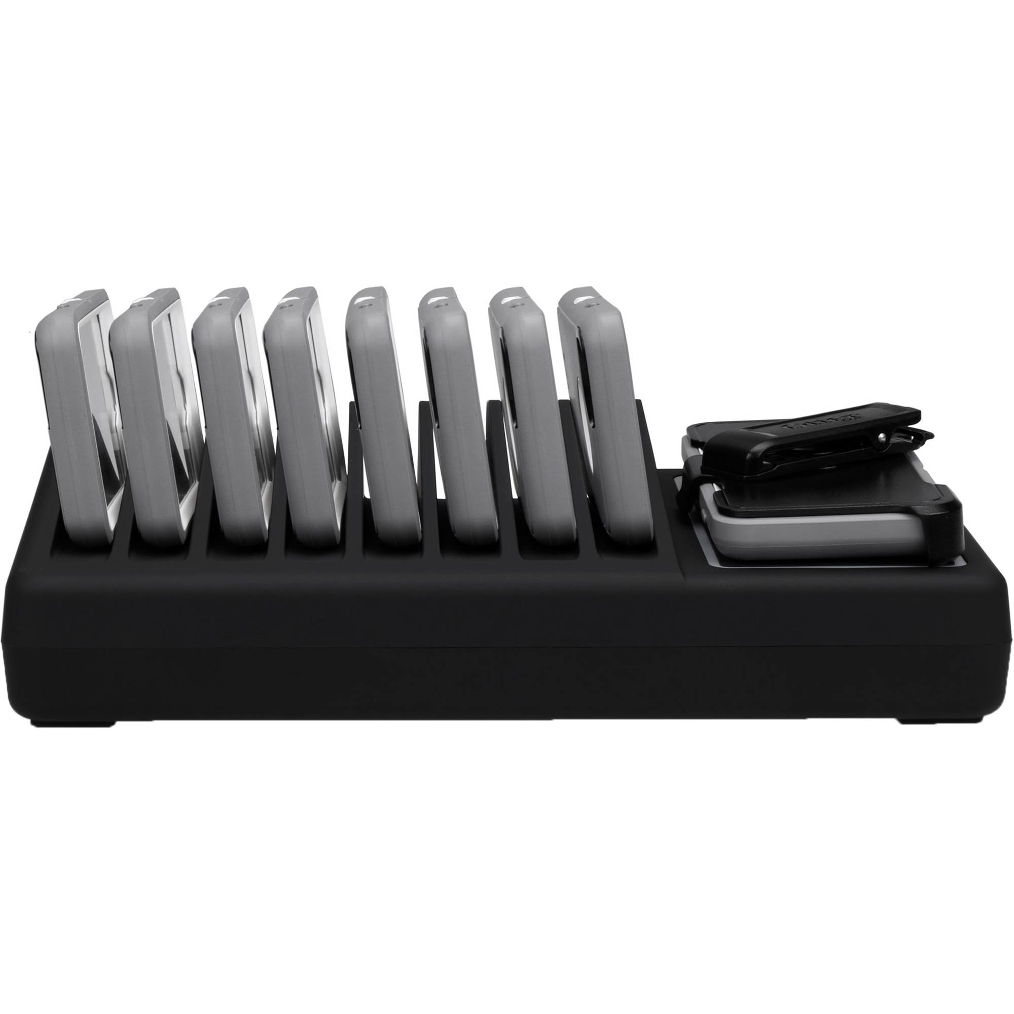 SIIG 10-port USB charging station with ambient light deck for desktop device charging — view 5