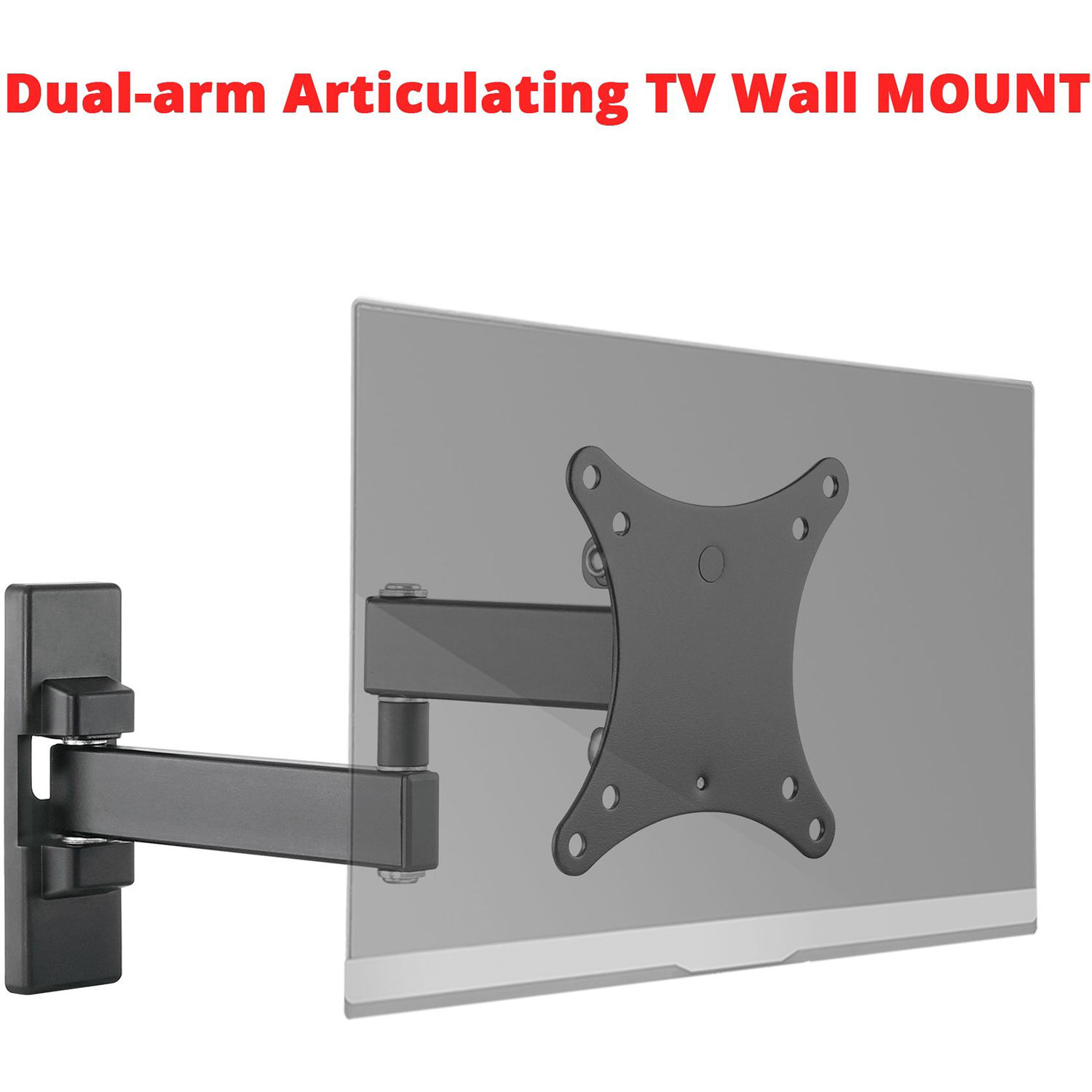 Dual-arm articulating LCD TV wall mount for flexible screen positioning — view 3