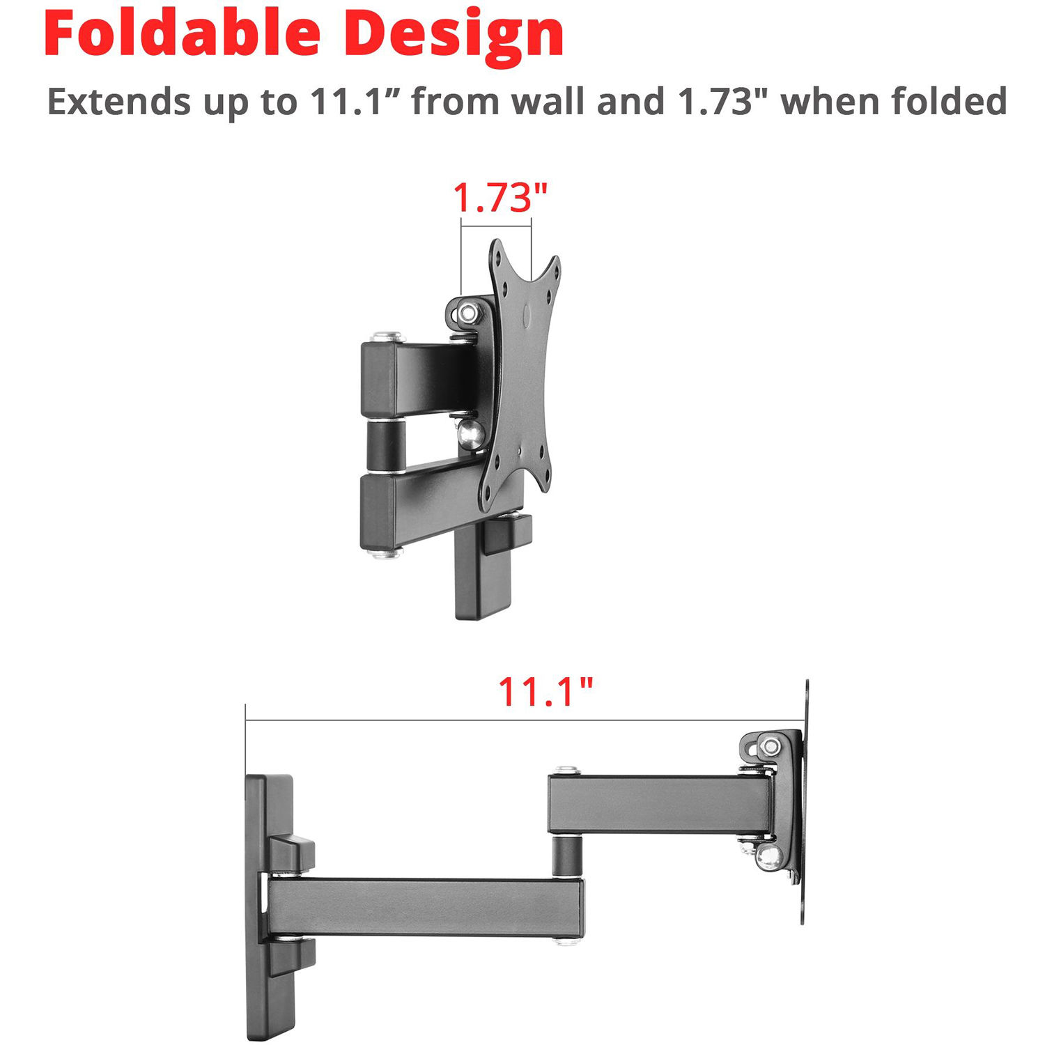 Dual-arm articulating LCD TV wall mount for flexible screen positioning — view 5