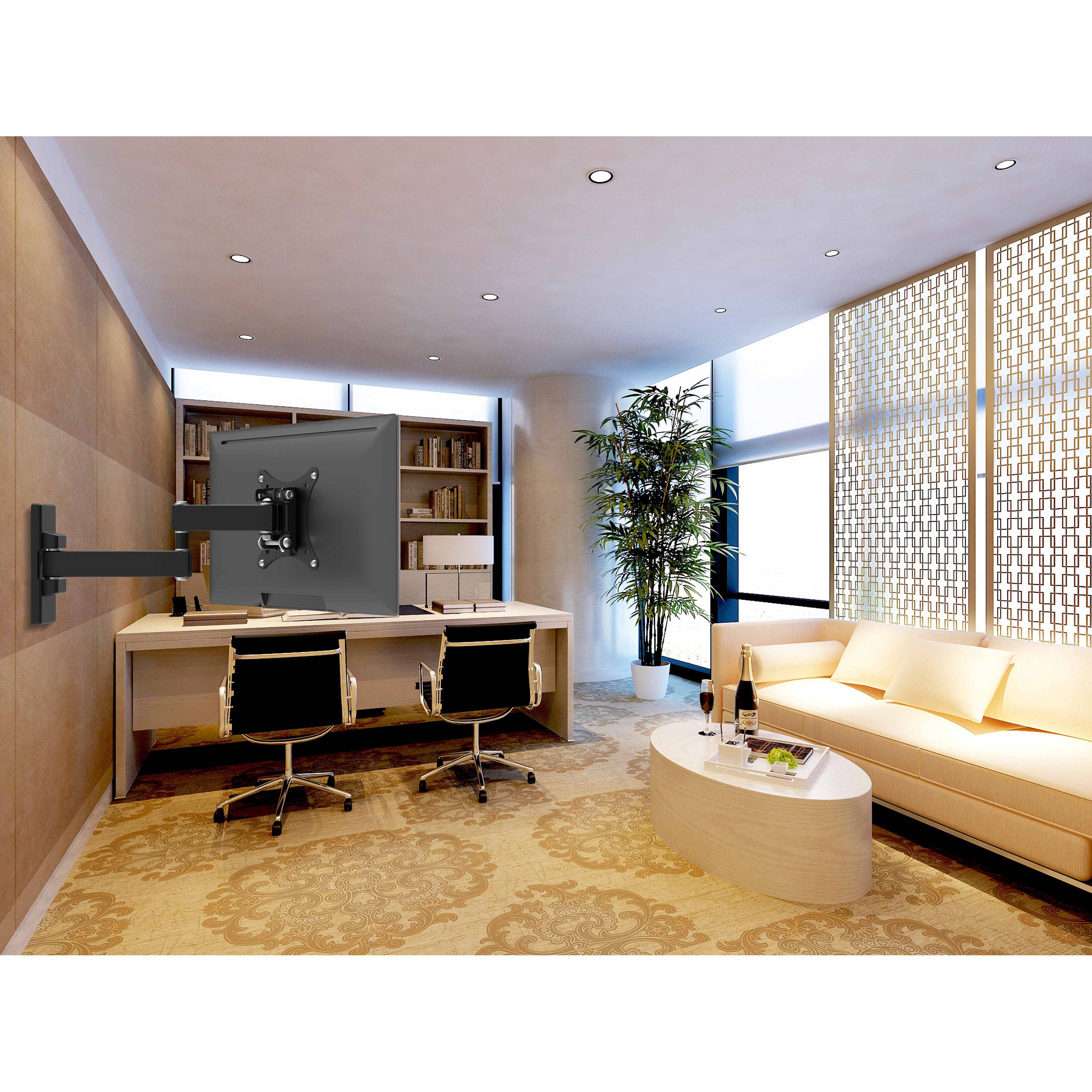 Dual-arm articulating LCD TV wall mount for flexible screen positioning — view 7