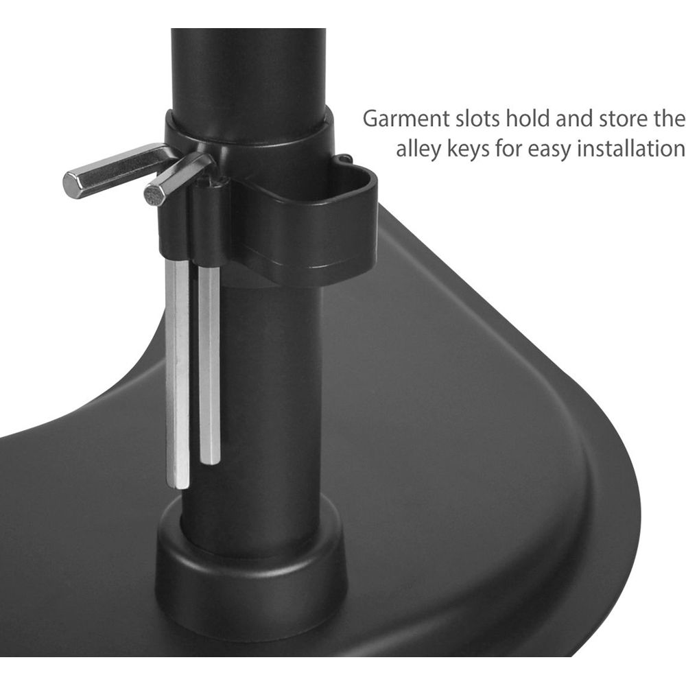 SIIG freestanding dual monitor desk stand with articulated arms for two 13-inch to 27-inch displays — view 8