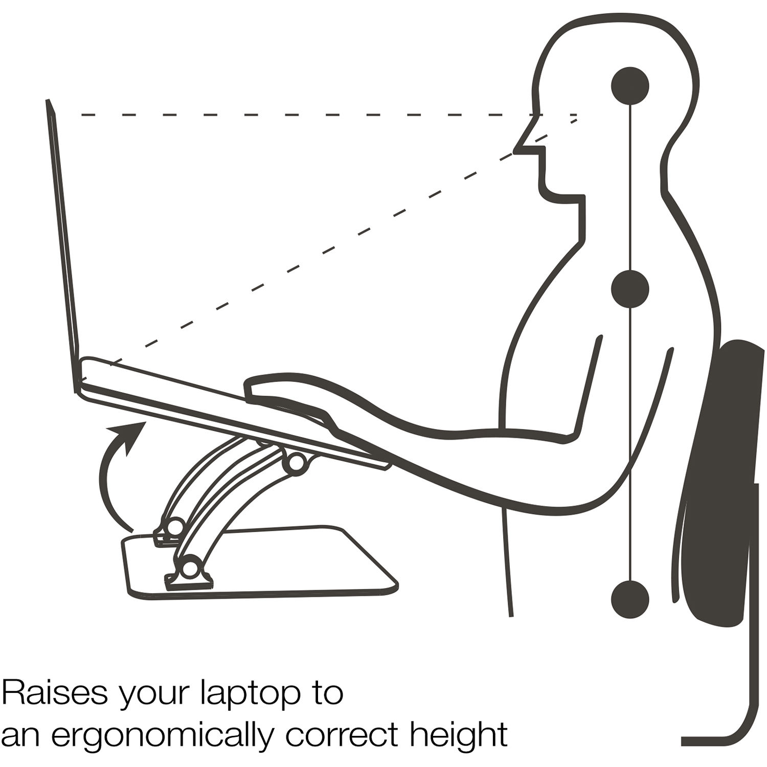 Adjustable aluminum laptop stand for ergonomic MacBook and PC desktop use — view 8