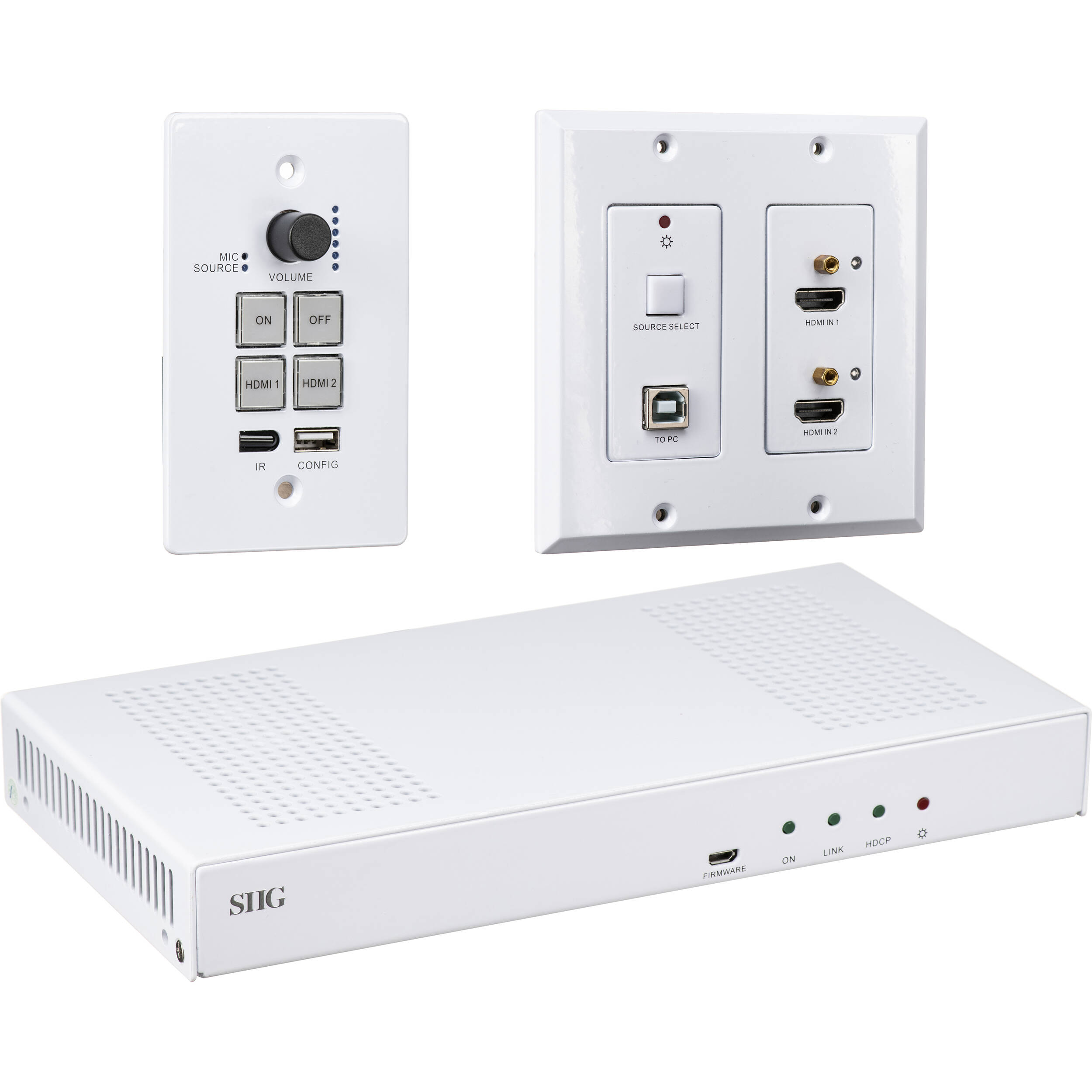 SIIG CE-H23Y11-S1 HDMI HDBaseT Wallplate Kit | Office Workspace