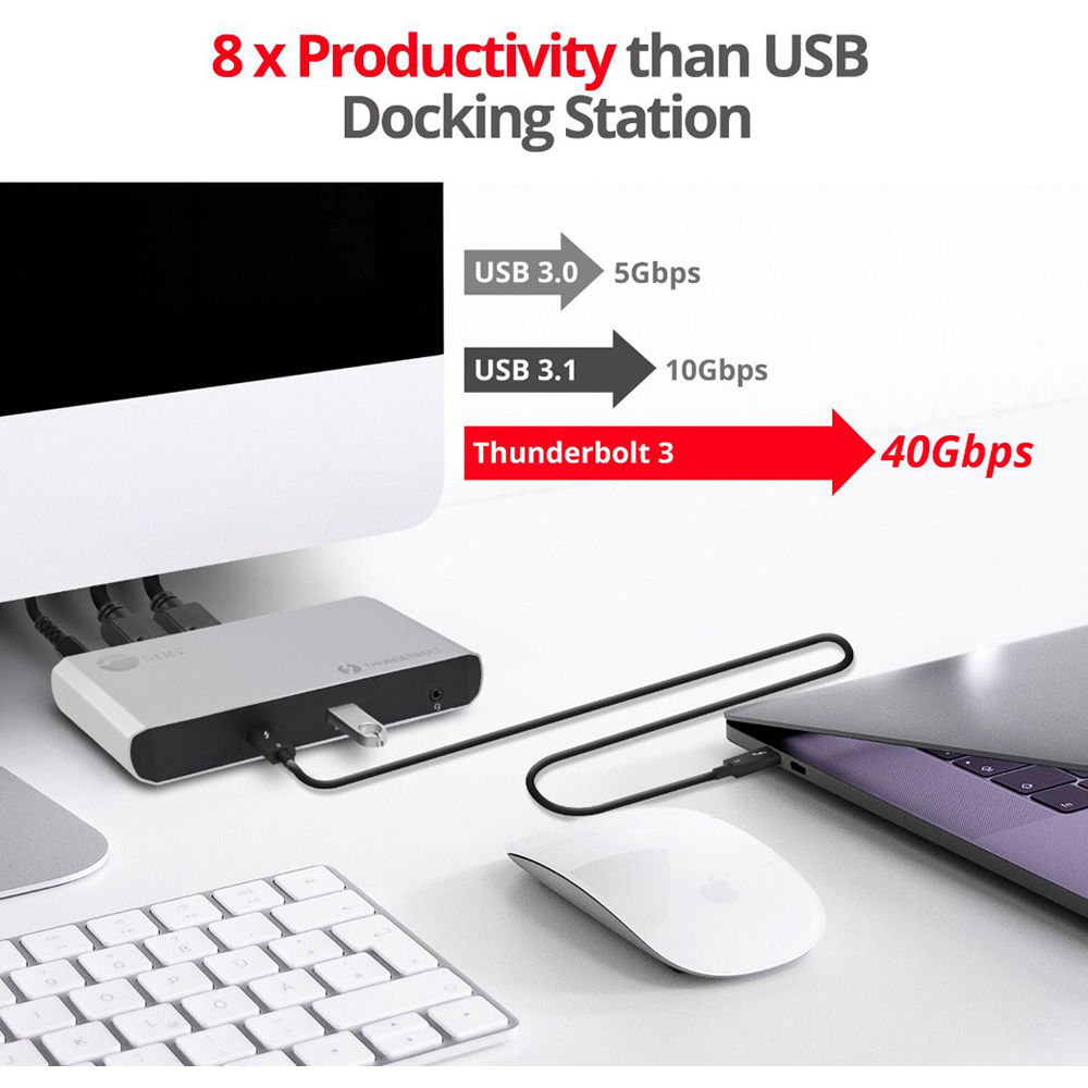 THUNDERBOLT CERTIFIED USB-C THUNDERBOLT 3 40G DOCKING STATION TRUE 4K PERFORMANC — view 7