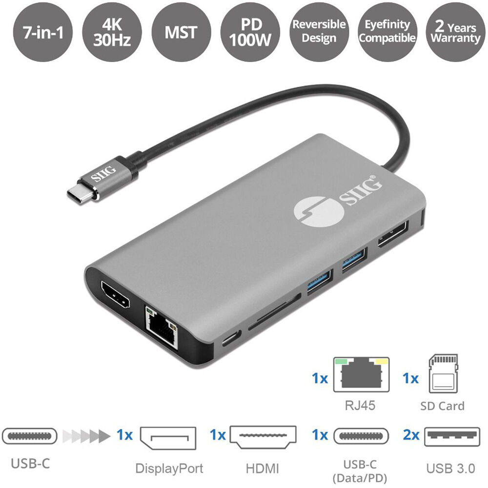 USB C MST Video w Hub LAN Dock — view 2