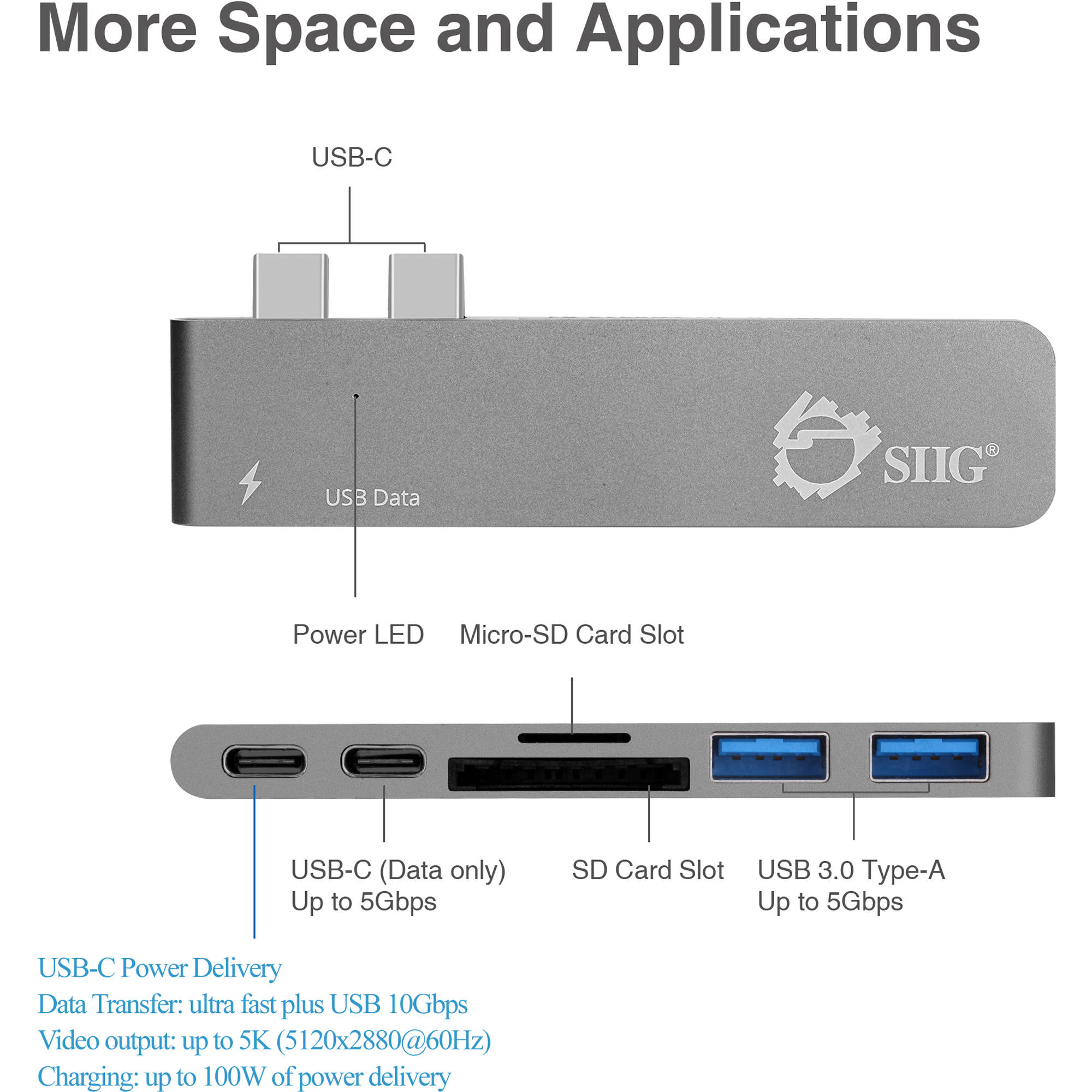 Thunderbolt 3 USB C Hub SpcGry — view 8