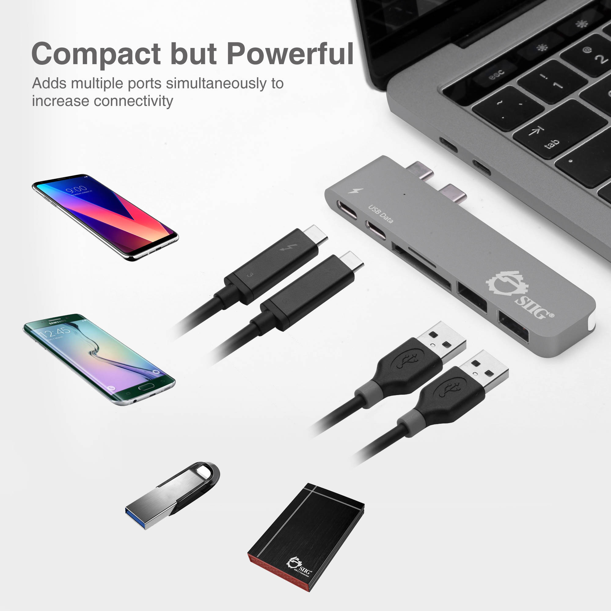 Thunderbolt 3 USB C Hub SpcGry — view 9