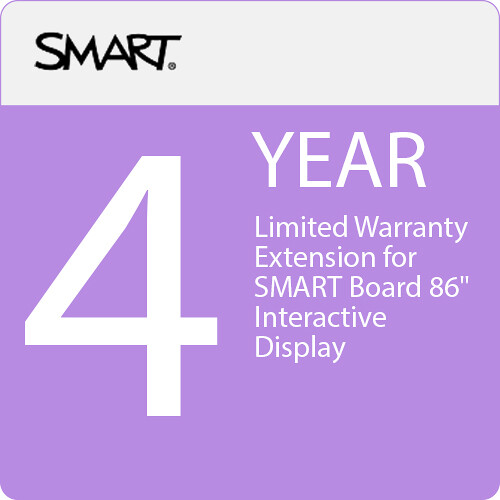4 Year Limited Warranty Extension for Smart Board 86in Interactive Display - Yea