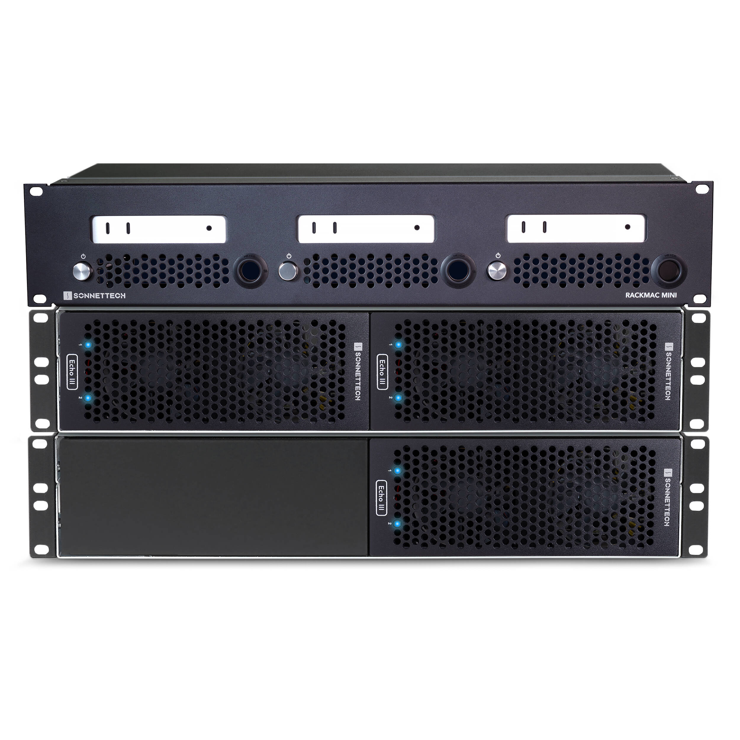 Sonnet RackMac mini RACK-MIN-3X 2U enclosure for one, two, or three Mac mini systems — view 6