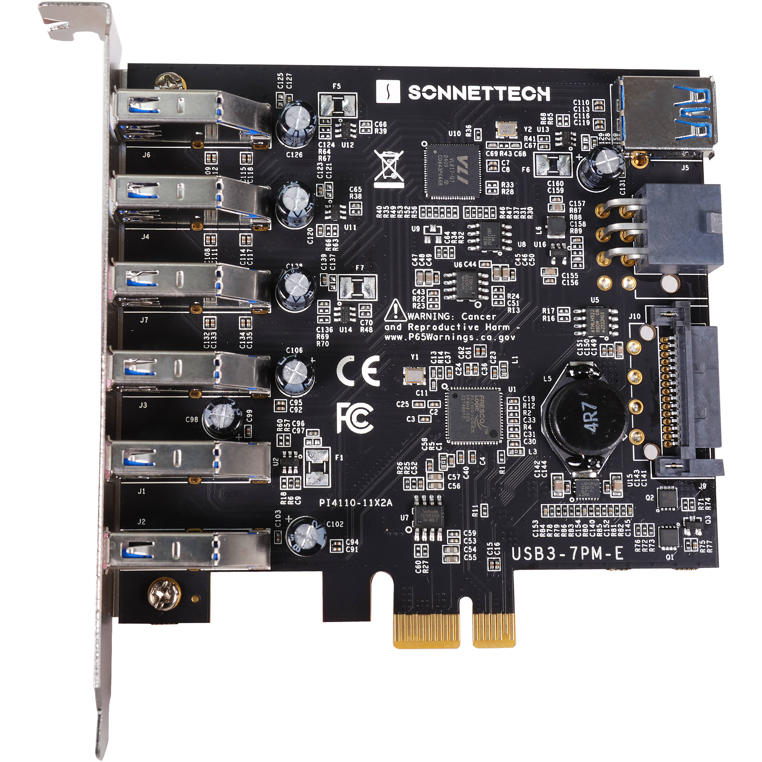 ALLEGRO TYPE A USB 3.2 5GBPS 7-PORT PCIE CARD — view 2