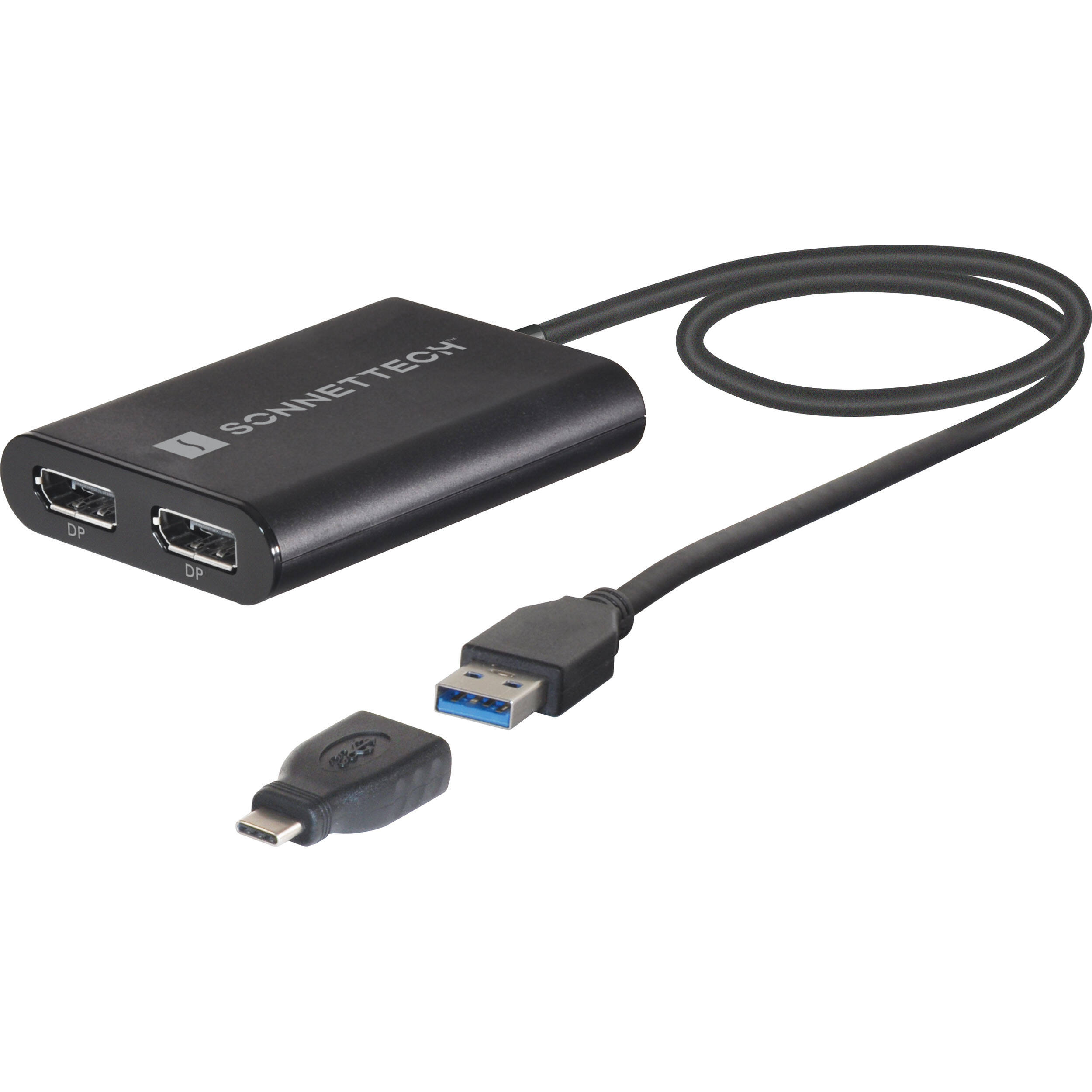 Sonnet USB 3 DisplayLink dual 4K 60 Hz DisplayPort adapter — view 3