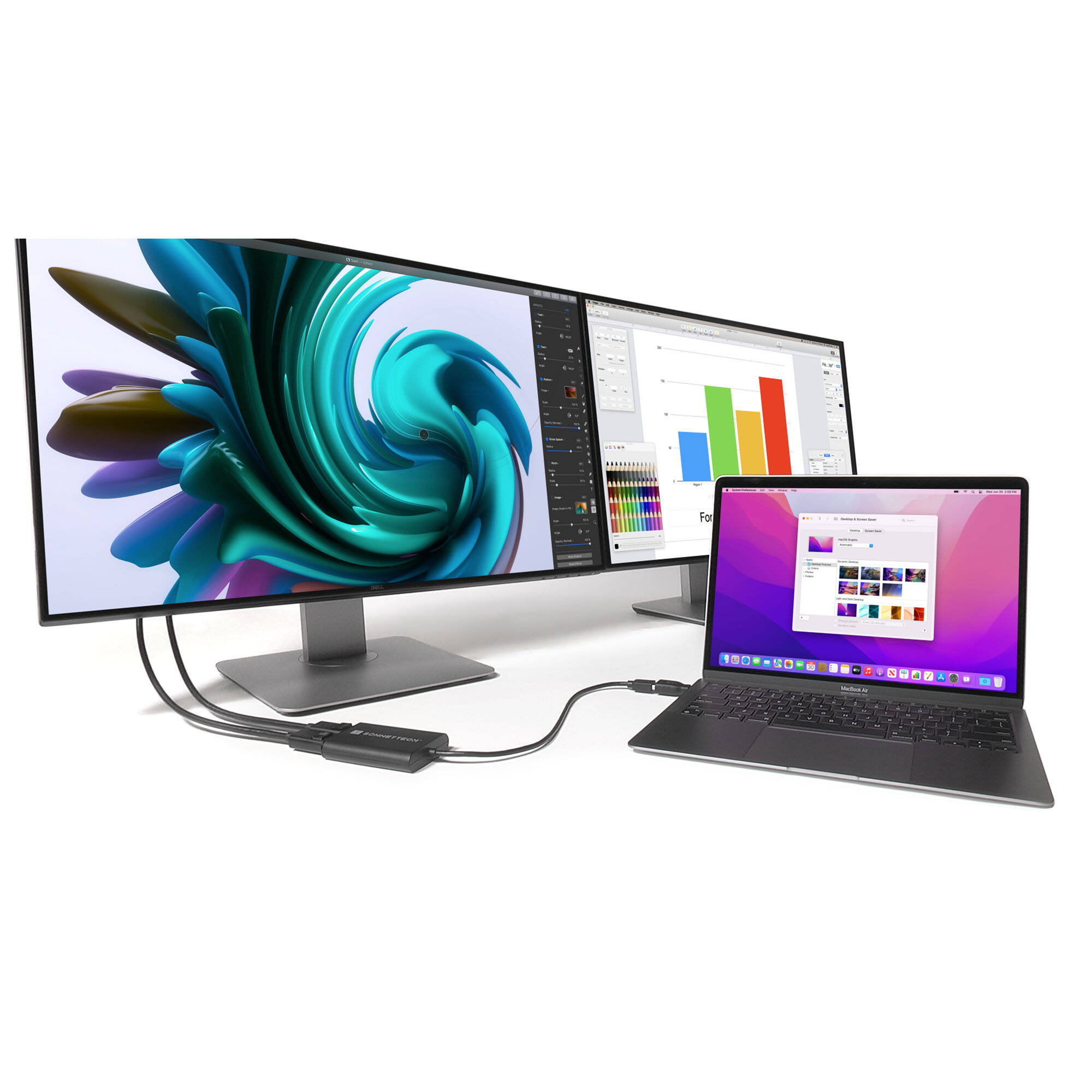 Sonnet USB 3 DisplayLink dual 4K 60 Hz DisplayPort adapter — view 5