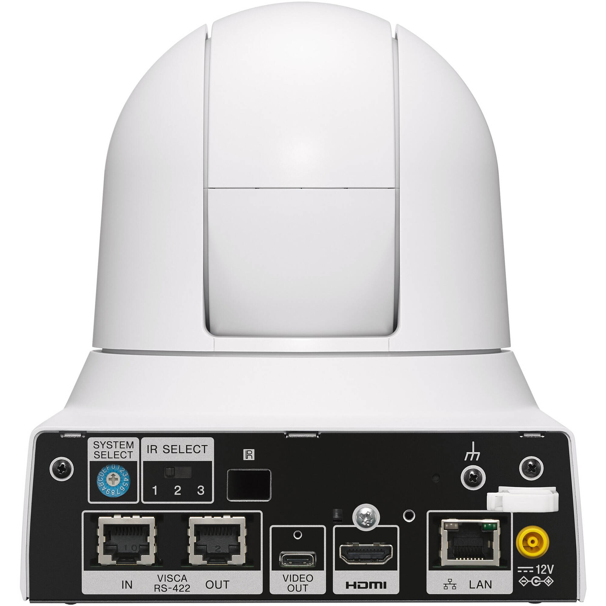 Sony SRG-X40UH/W white 4K PTZ conference camera with 20x optical zoom, HDMI, USB, and PoE+ — view 3