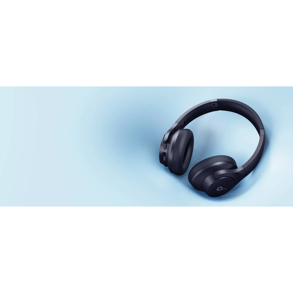 Anker soundcore Q20i black over-ear headphones folded for travel — view 10