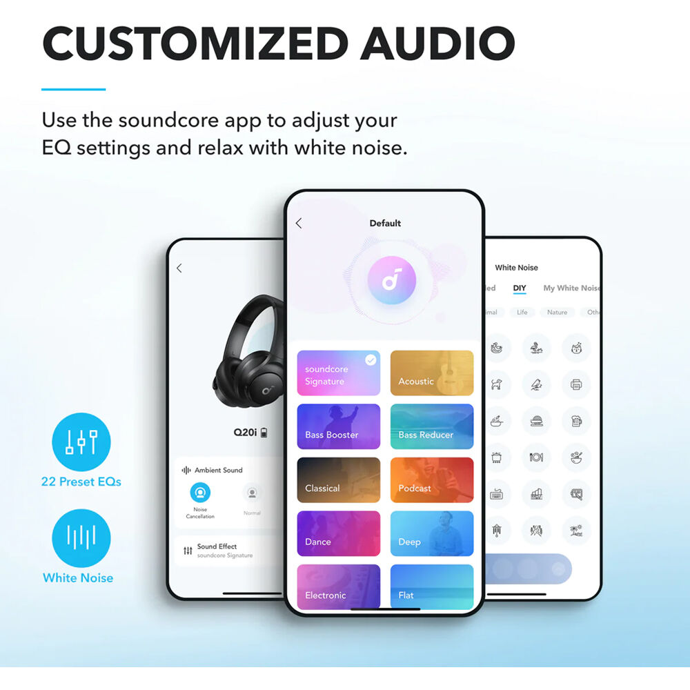Anker soundcore Q20i black over-ear headphones folded for travel — view 7