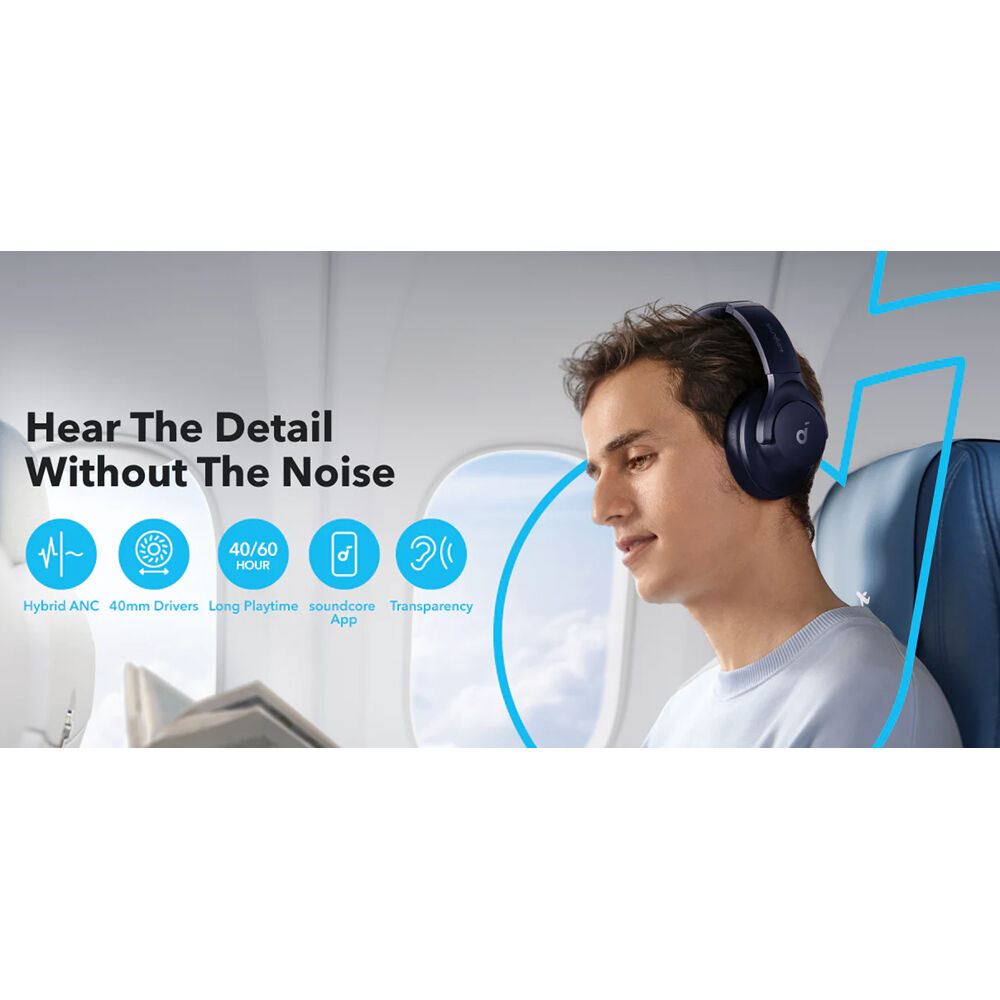 Anker soundcore Q20i black over-ear headphones folded for travel — view 8
