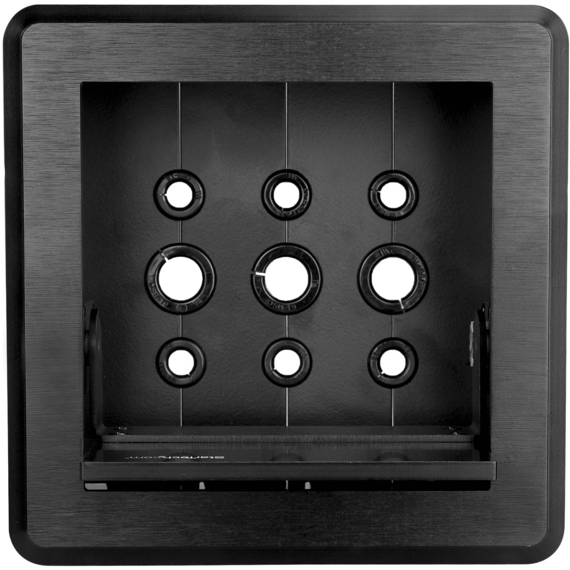 Black StarTech conference table cable management box for clean tabletop cable access — view 3