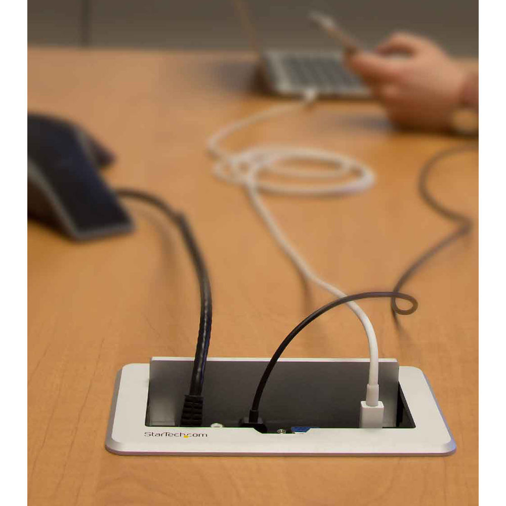 StarTech surface access panel for HDMI, VGA, mDP, and composite audio/video connections — view 4