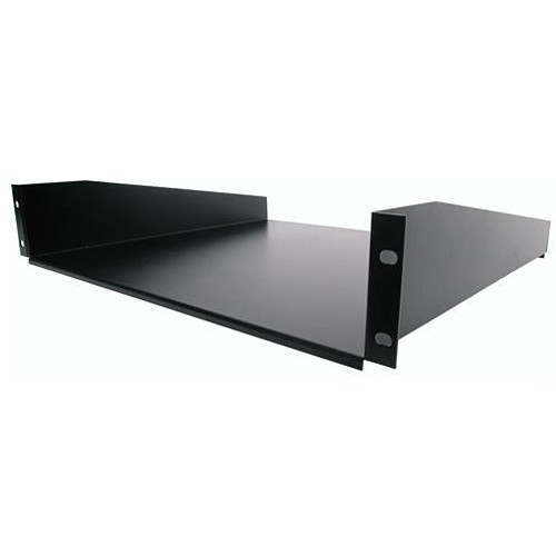 StarTech 2U fixed server rack cabinet shelf with 15.7 inch depth and TAA compliance — view 2