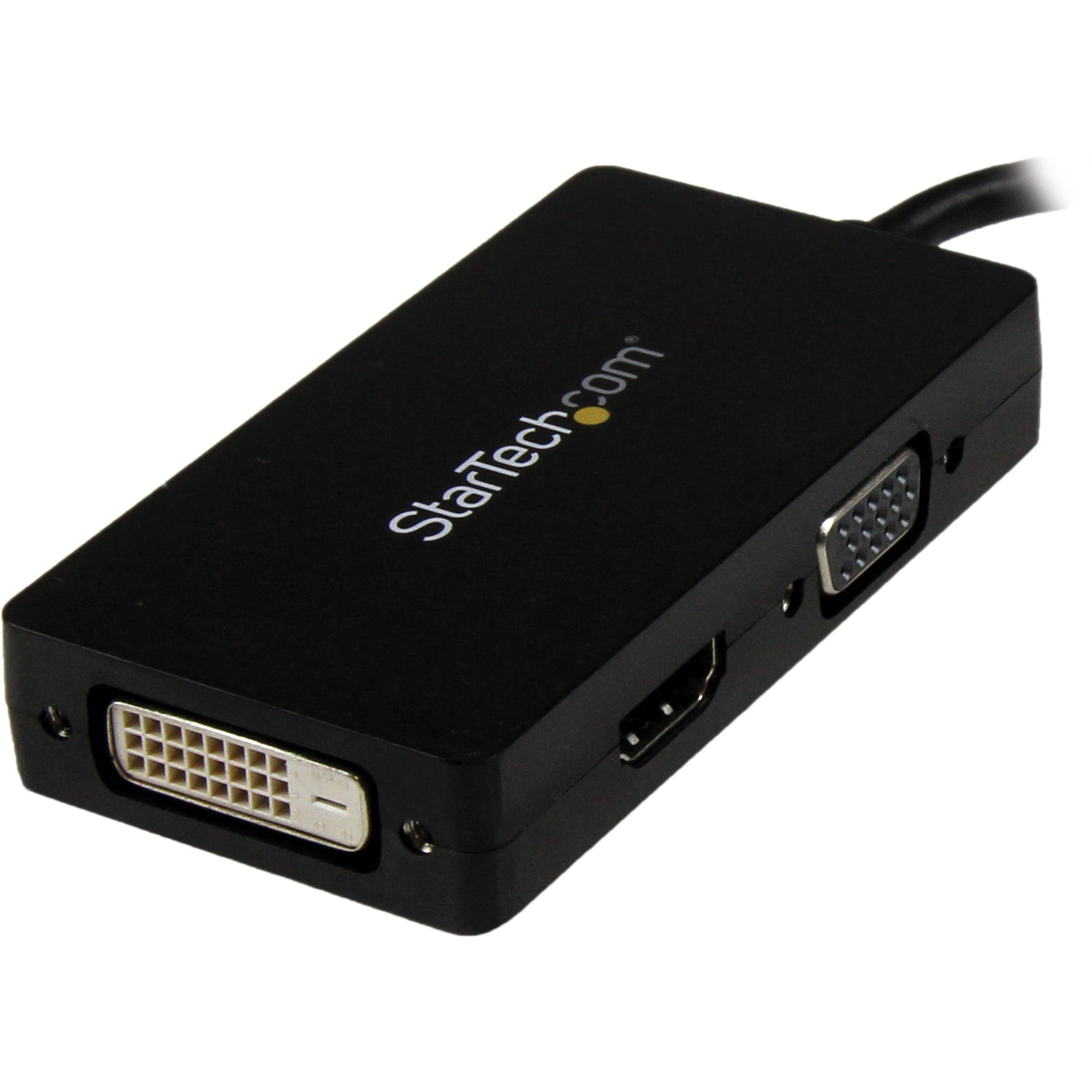 StarTech DP2VGDVHD DisplayPort to DVI VGA HDMI adapter for mixed-display connections — view 2