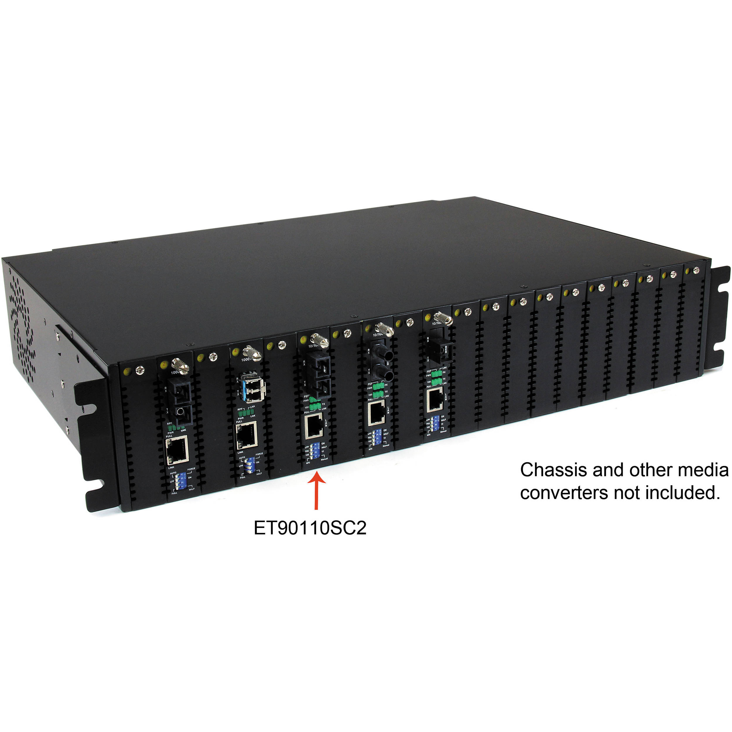 StarTech ET90110SC2 Ethernet to multimode SC fiber media converter for 2 km network extension — view 4