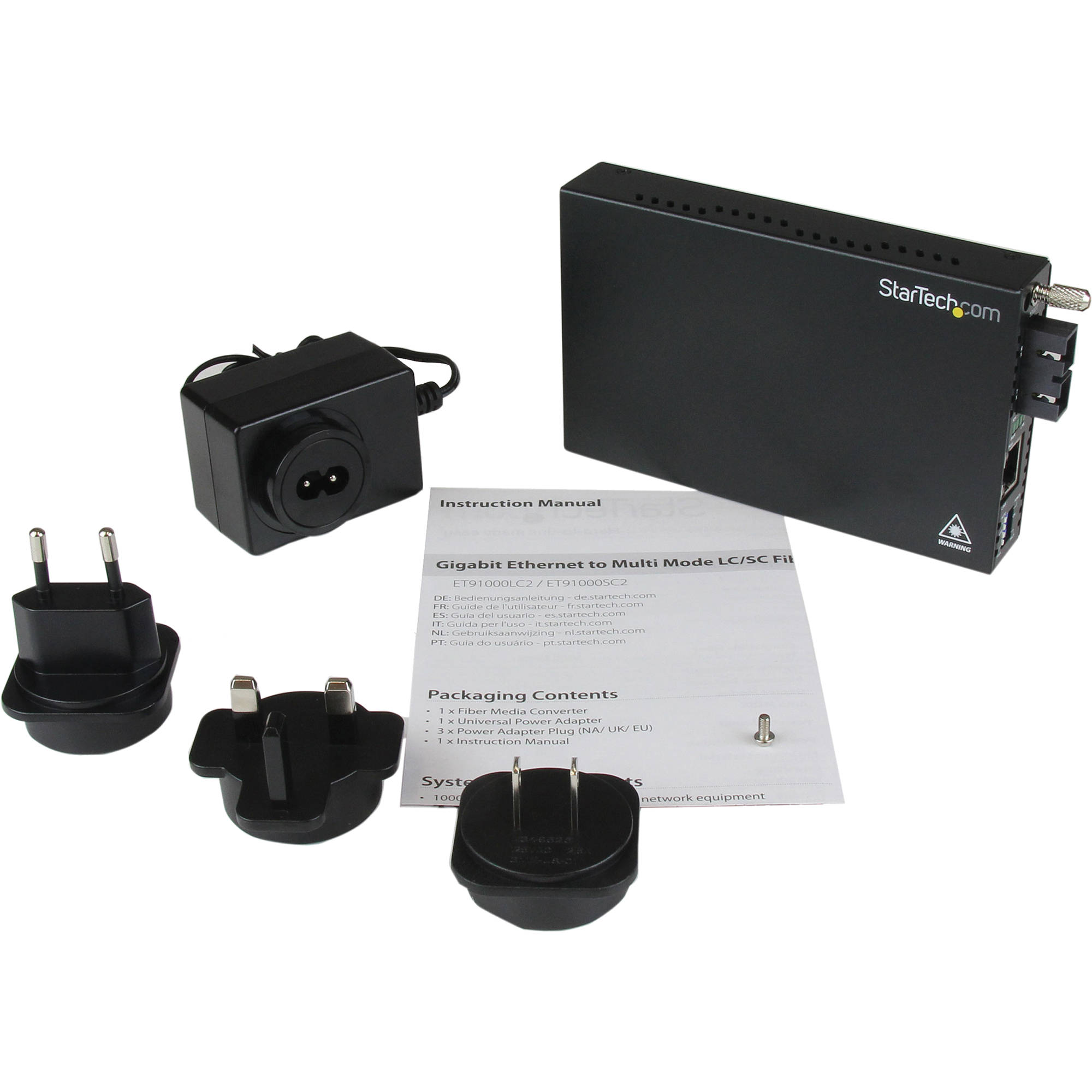 StarTech ET90110ST2 Ethernet to multimode fiber converter with ST connector for 10/100 network extension — view 5