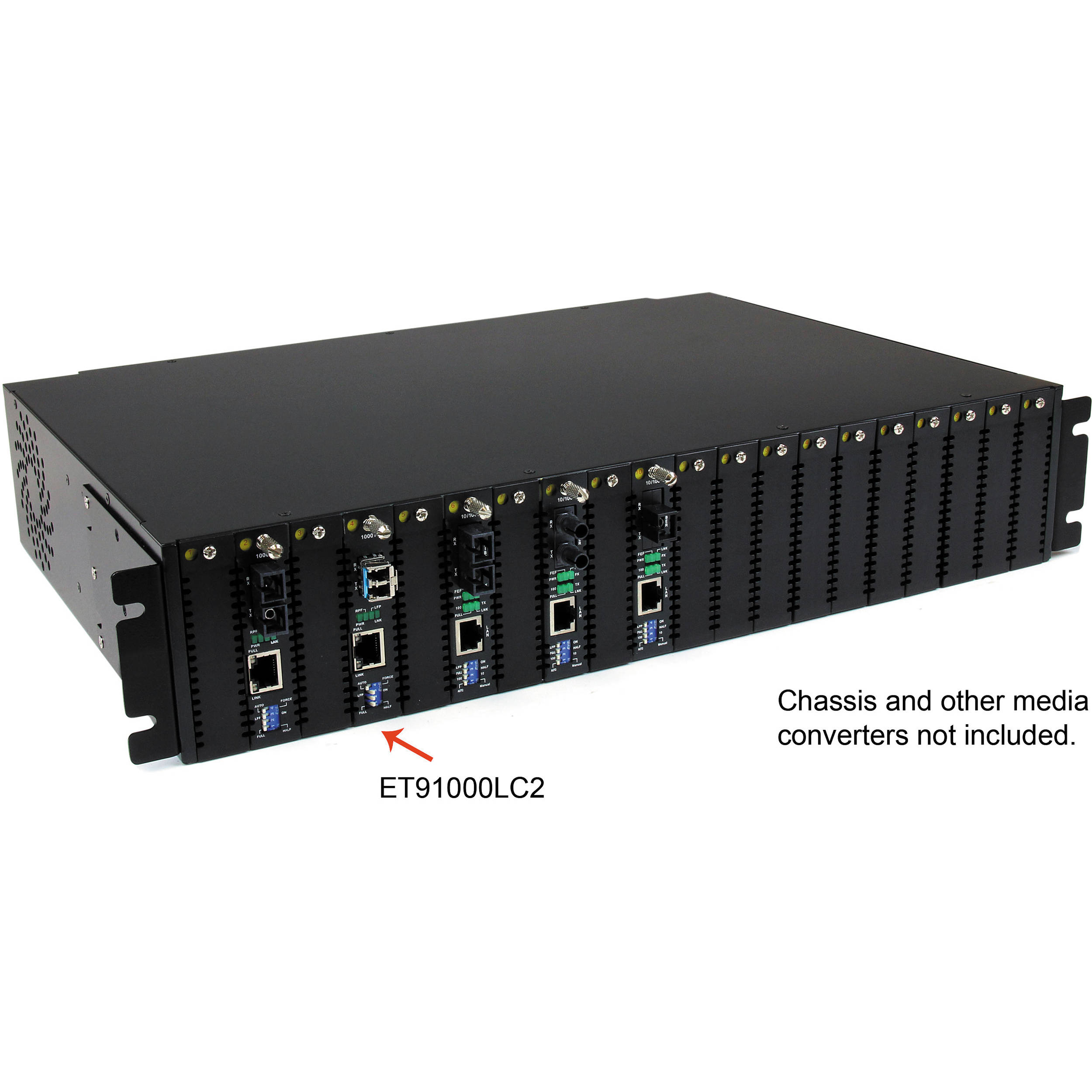 StarTech ET91000LC2 Gigabit multimode fiber media converter with LC connector and TAA compliance — view 4