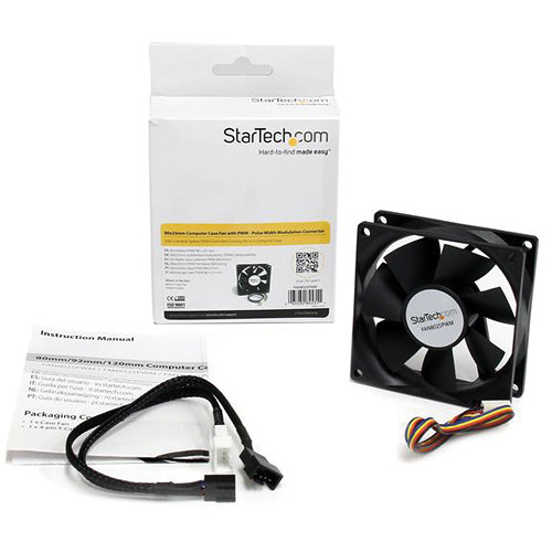 StarTech 80 x 25 mm PWM case fan for computer chassis cooling — view 3