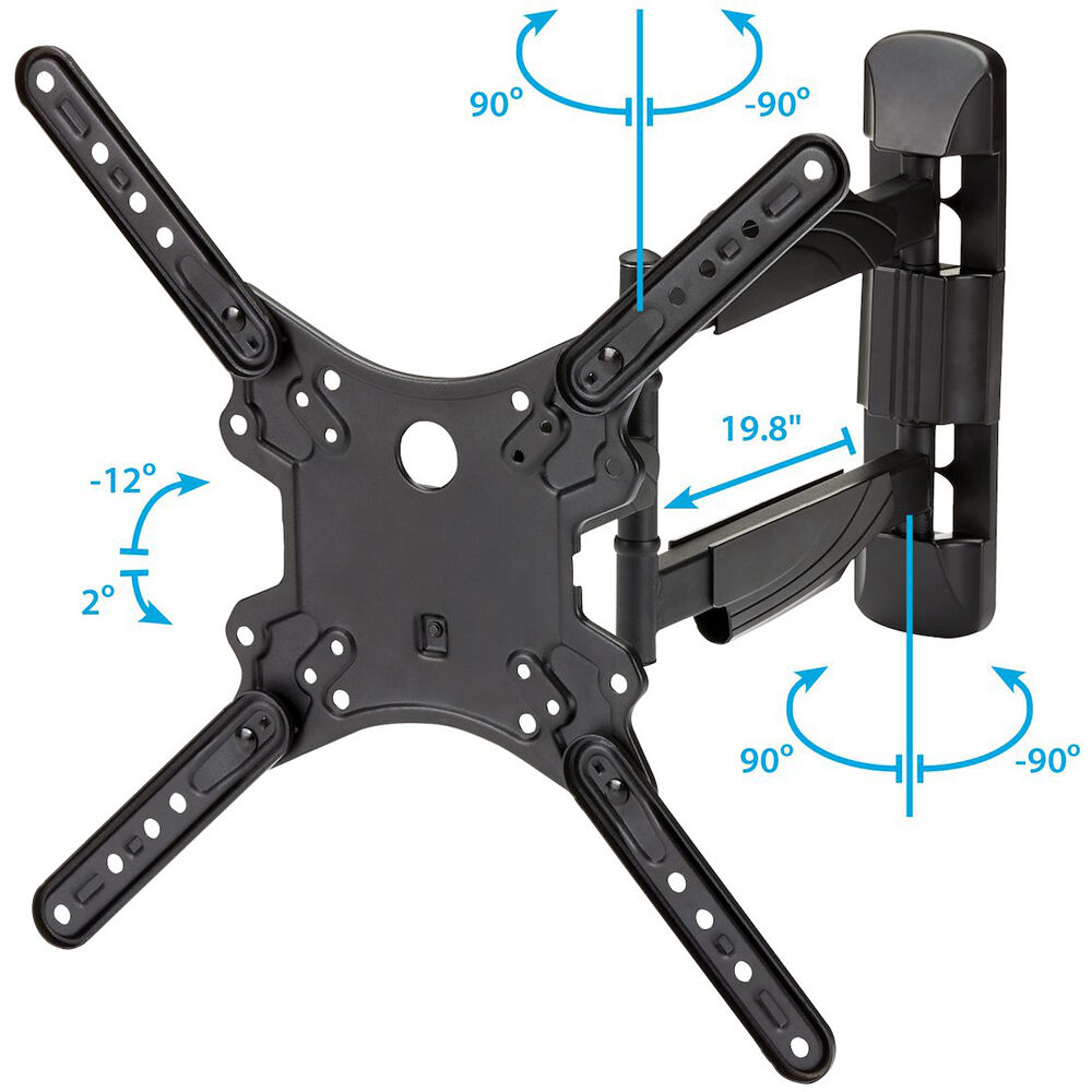 StarTech steel full-motion TV wall mount for 22 to 55 inch VESA flat-screen TVs — view 5
