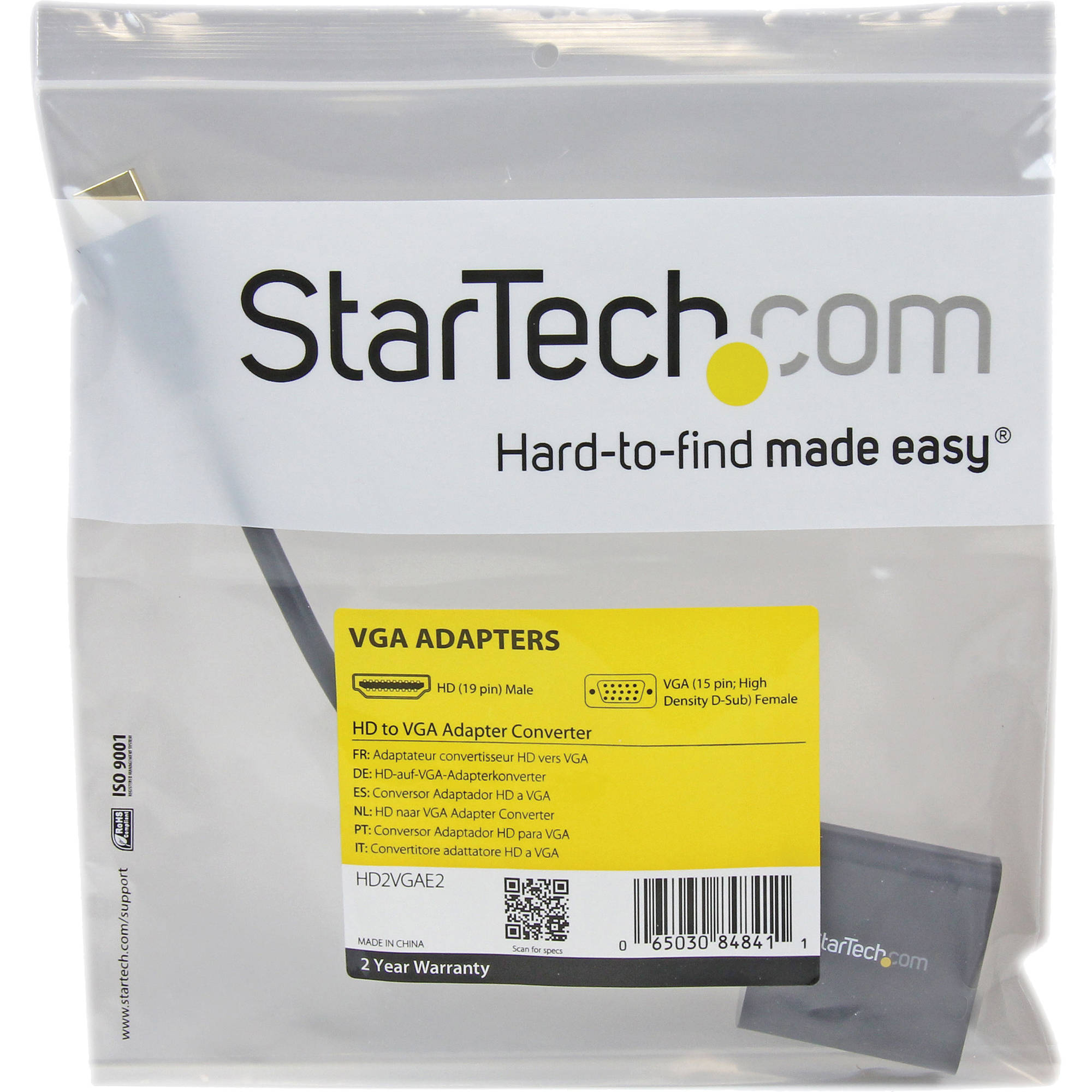 StarTech HD2VGAE2 HDMI to VGA adapter converter with audio output — view 6