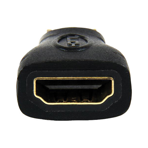 StarTech HDMI Mini to HDMI adapter converting a Mini HDMI source to a standard HDMI female port — view 2
