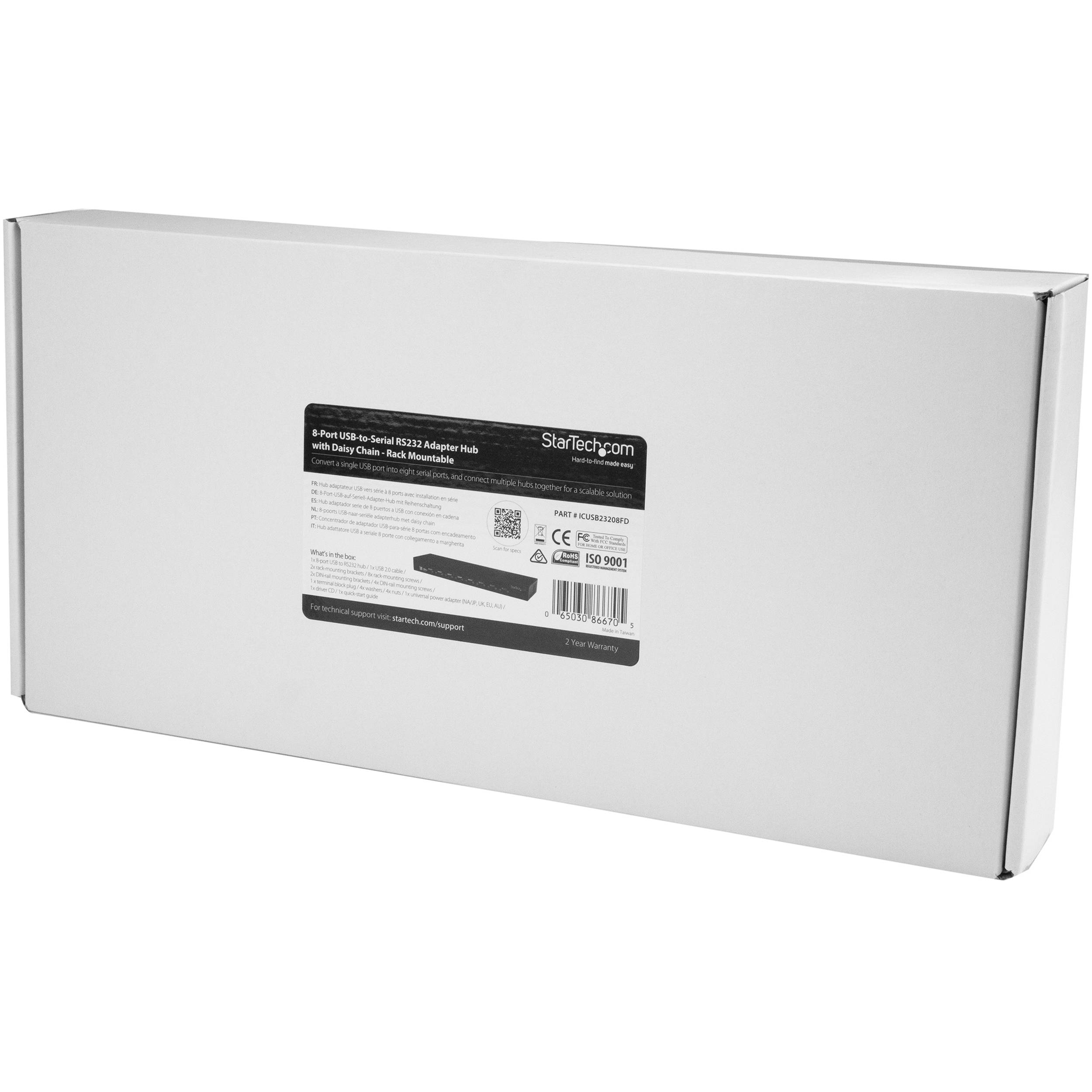 StarTech ICUSB23208FD 8-port USB to serial adapter hub for legacy device connectivity — view 6