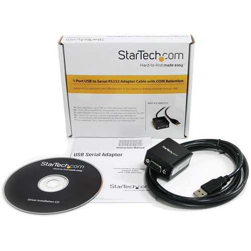 StarTech 1 Port USB to Serial Cable TAA with USB 2.0 Type A and DB9 RS-232 connectors — view 2