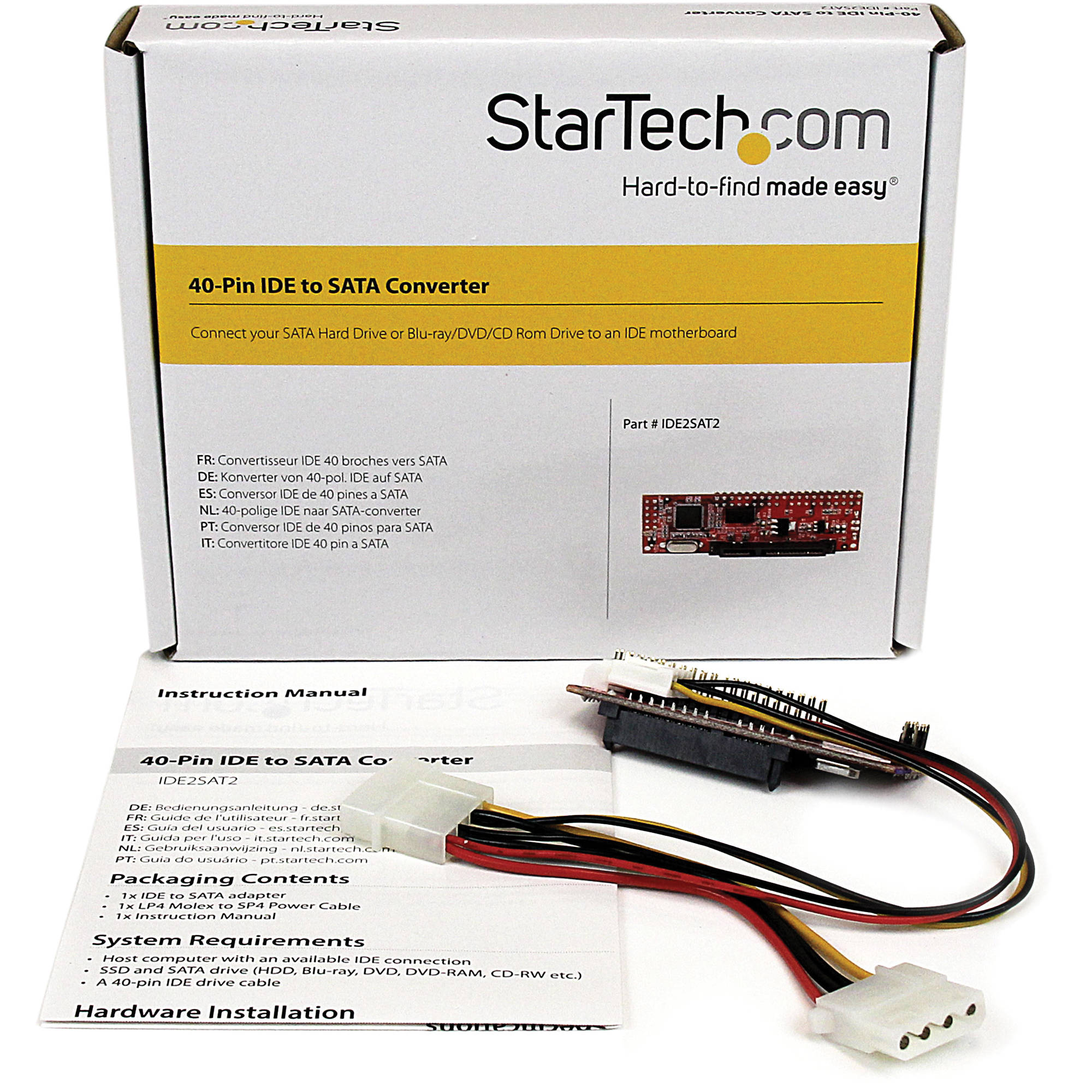 StarTech IDE to SATA HDD/ODD adapter TAA for connecting SATA drives to legacy IDE systems — view 4