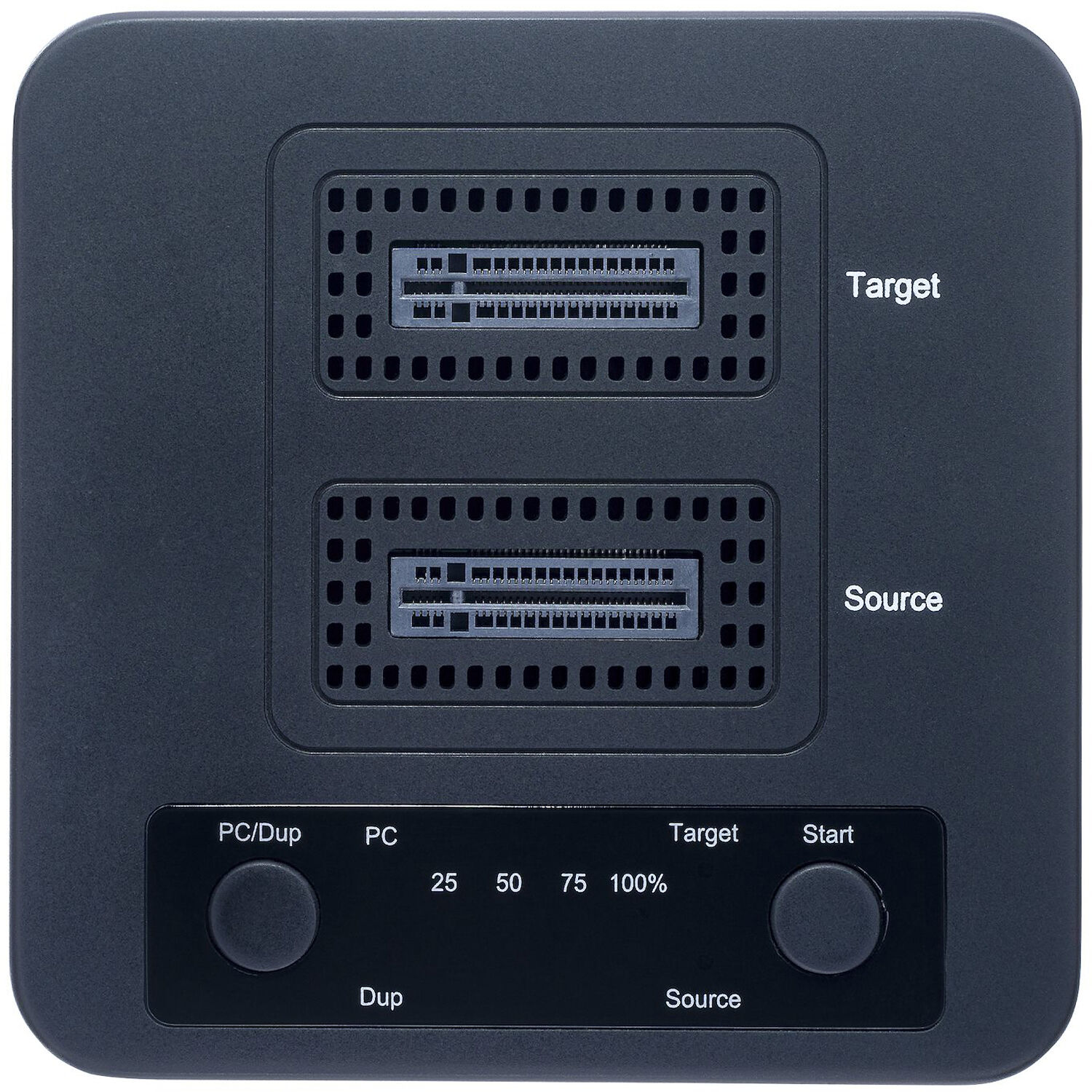 StarTech M.2 NVMe duplicator dock for standalone SSD cloning and USB 3.2 transfer — view 2