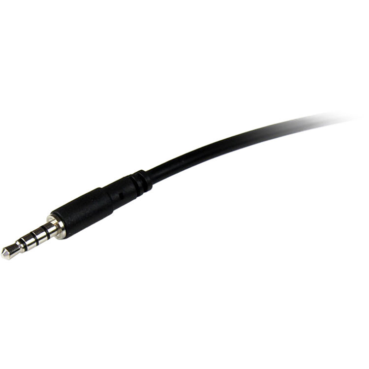 StarTech 3.5mm headset extension cable, 2 m, black, shielded male to female audio cable — view 2
