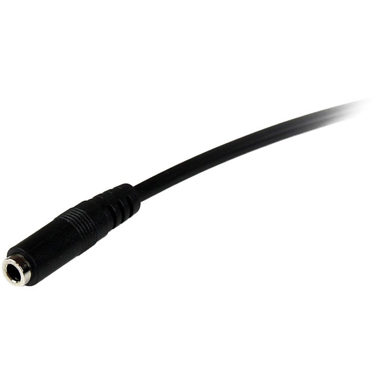 StarTech 3.5mm headset extension cable, 2 m, black, shielded male to female audio cable — view 3