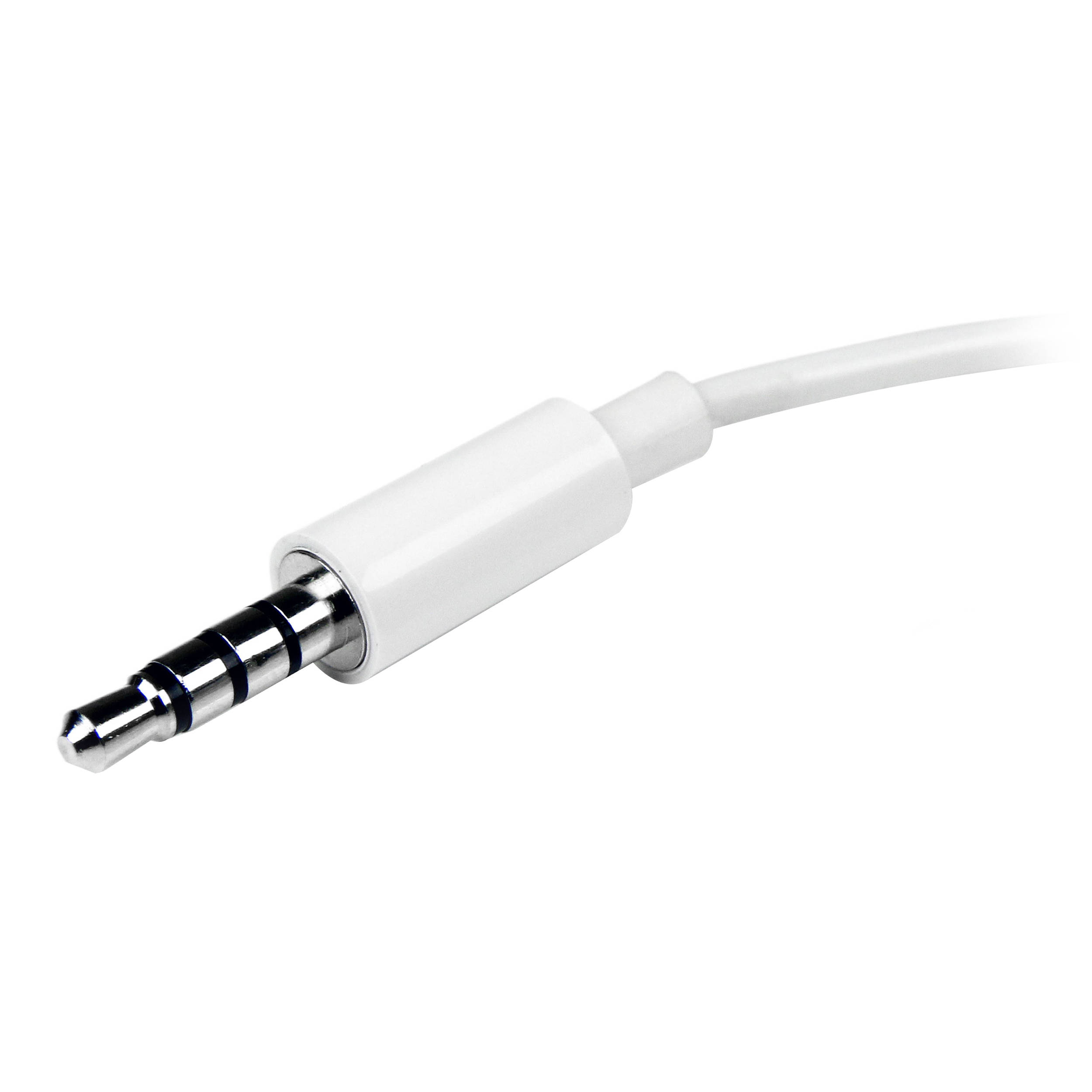 StarTech headset splitter cable with 4-pin connector to dual 3-position audio connectors — view 2