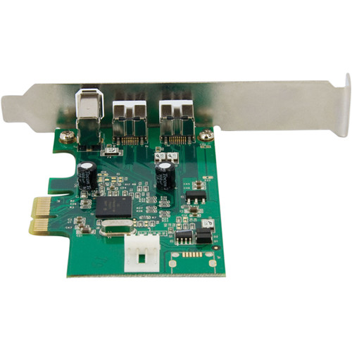 StarTech PCI Express FireWire card with 3 ports, including 2 IEEE 1394b and 1 IEEE 1394a — view 2