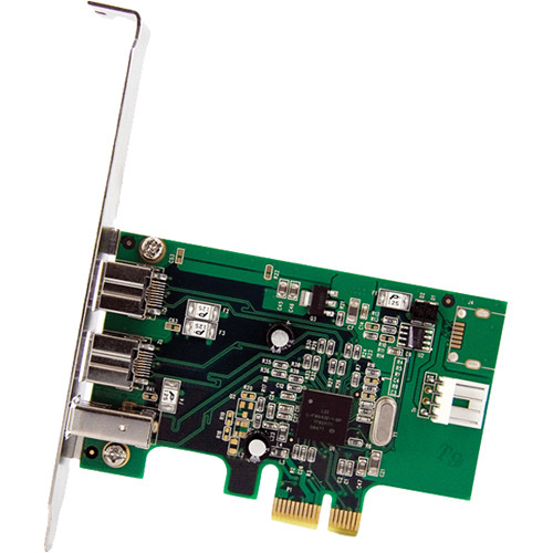 StarTech PCI Express FireWire card with 3 ports, including 2 IEEE 1394b and 1 IEEE 1394a — view 3
