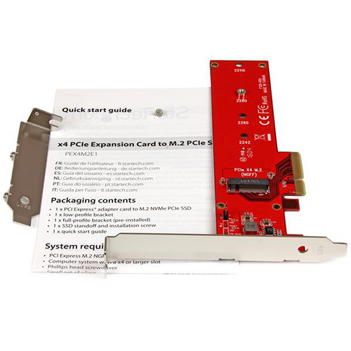 StarTech PEX4M2E1 x4 PCIe M.2 PCIe SSD adapter card TAA compliant — view 5