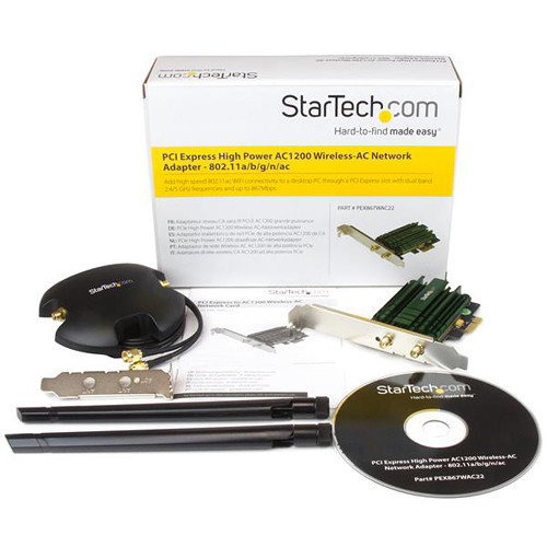 StarTech PCIe AC1200 wireless card for desktop PC, dual-band 802.11ac internal adapter — view 8