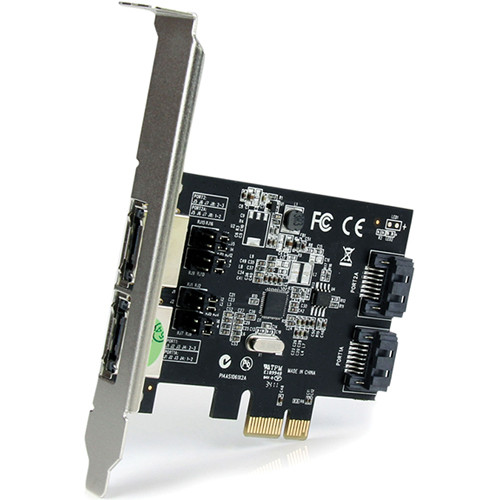 StarTech 2-port PCIe SATA III eSATA expansion card for internal and external storage — view 3