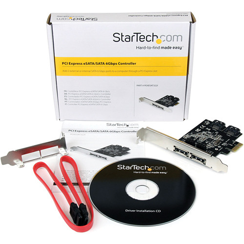 StarTech 2-port PCIe SATA III eSATA expansion card for internal and external storage — view 5